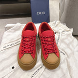 Men's Collaboration B33 Sneakers in Red Cotton Canvas or Calfskin |3SN303ZAM_H440