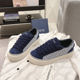 Men's B33 Low-Top Rotational Sneakers Navy Blue Oblique Jacquard Fabric with Navy Blue Suede |3SN303ZWN_H559