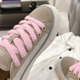 Women's B33 Sneakers Gray and White Oblique Jacquard Fabric with Gray Suede |3SN303ZWN_H858