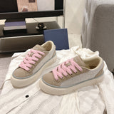 Men's B33 Sneakers Gray and White Oblique Jacquard Fabric with Gray Suede |3SN303ZWN_H858