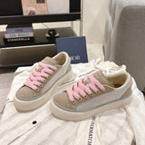 Women's B33 Sneakers Gray and White Oblique Jacquard Fabric with Gray Suede |3SN303ZWN_H858