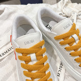 Collaboration B33 Series Men's Sneakers White Calfskin Gray-White Oblique Canvas |3SN303ZEY-H000