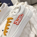 Collaboration B33 Series Men's Sneakers White Calfskin Gray-White Oblique Canvas |3SN303ZEY-H000