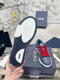 Men's B57 Limited Edition Blue and Red Smooth Cowhide Low-Top Sneakers| 3SN318ZDL_H543