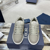 Men's B57 Limited Edition Numbered Style Gray and Yellow Two-Tone Smooth Calfskin Low-Top Sneakers |3SN318ZDL_H822