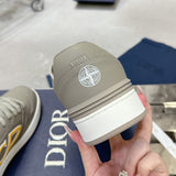 Men's B57 Limited Edition Numbered Style Gray and Yellow Two-Tone Smooth Calfskin Low-Top Sneakers |3SN318ZDL_H822