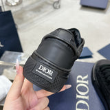 B33 Spin Men's Sneakers Black Smooth Cowhide Leather and Black Oblique Embossed Embroidery| 3SN303ZYQ_H900