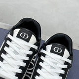 B27 Men's Low-Top Sneakers Black, white, and beige smooth calf leather with Oblique Galaxy print |3SN272ZIJ_H163