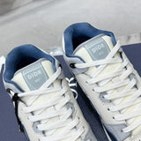 B57 Dribble Low-Top Sneaker Navy Blue and White Smooth Calfskin with Beige and Black Oblique Jacquard |3SN318ZXU_H553