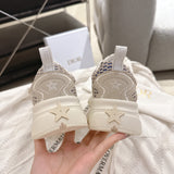 Women's Vibe Sneakers Light Blue & White Oblique Chambray Jacquard, Mesh Fabric, and Suede Calf Leather| KCK443ROU_S28N