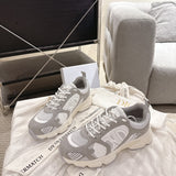 Women's Chrono Sneaker Gray Mesh and Suede Calfskin |KCK414SUH_S20G