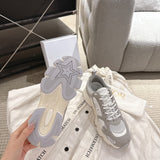 Women's Chrono Sneaker Gray Mesh and Suede Calfskin |KCK414SUH_S20G