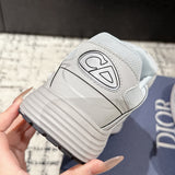 B30 Men's Countdown Sneakers White Mesh and Gray Technical Fabric| 3SN279ZND_H000