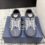 B30 Men's Countdown Sneakers Blue Technical Mesh Fabric with Gray, White, and Black Technical Fabric |3SN279ZRB_H068