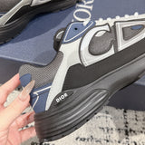 B30 Men's Countdown Sneakers Blue Technical Mesh Fabric with Gray, White, and Black Technical Fabric |3SN279ZRB_H068