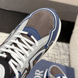 B30 Countdown Sneaker Charcoal Mesh Fabric with Blue, White, and Black Technical Fabric | 3SN279ZRB_H865