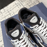 B30 Countdown Sneaker Charcoal Mesh Fabric with Blue, White, and Black Technical Fabric | 3SN279ZRB_H865