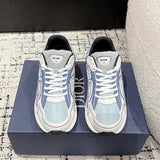 B30 Men's Countdown Sneakers Light Blue Technical Knit Fabric with Blue, Gray, and White Technical Fabric| 3SN279ZRB H560