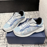 B30 Men's Countdown Sneakers Light Blue Technical Knit Fabric with Blue, Gray, and White Technical Fabric| 3SN279ZRB H560