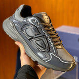 B30 Men's Countdown Sneakers Light Gray Technical Mesh and Gray Glossy Technical Fabric| 3SN279ZEH-H968