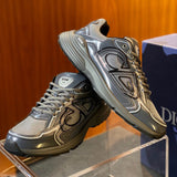 B30 Men's Countdown Sneakers Light Gray Technical Mesh and Gray Glossy Technical Fabric| 3SN279ZEH-H968