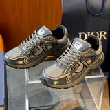 B30 Men's Countdown Sneakers Light Gray Technical Mesh and Gray Glossy Technical Fabric| 3SN279ZEH-H968