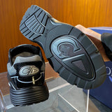 B30 Men's Countdown Sneakers in Light Gray Technical Mesh and Black Glossy Technical Fabric |3SN279ZEH_H981