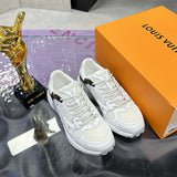Women's Olympia Sneakers in White High-Tech Mesh and Structured Leather| 1AHOEZ