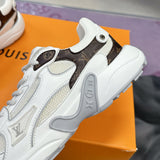 Women's Olympia Sneakers in White High-Tech Mesh and Structured Leather| 1AHOEZ