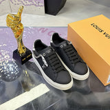 Women's Time Out Sneaker in Black Epi Leather| 1AHOGB