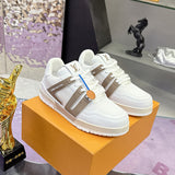 Men's Trainer Sneakers Beige/Khaki with White Accents 1ACWV8