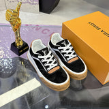 Men's Tilted Sneakers in Black Suede Calfskin 1AJ734