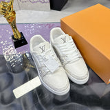 Women's Trainer Sneaker White Patchwork Snake Print |1AB8PT