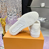Men's Trainer Sneaker White Patchwork Snake Print |1AB8PT