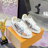 Men's Trainer Series Python-Print Sneakers |1ADF5C