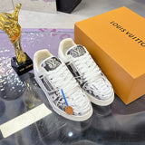 Men's Trainer Series Python-Print Sneakers |1ADF5C