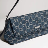 Medium Shoulder Bag, Blue GG Washed Denim|874744 FAF8V 4042